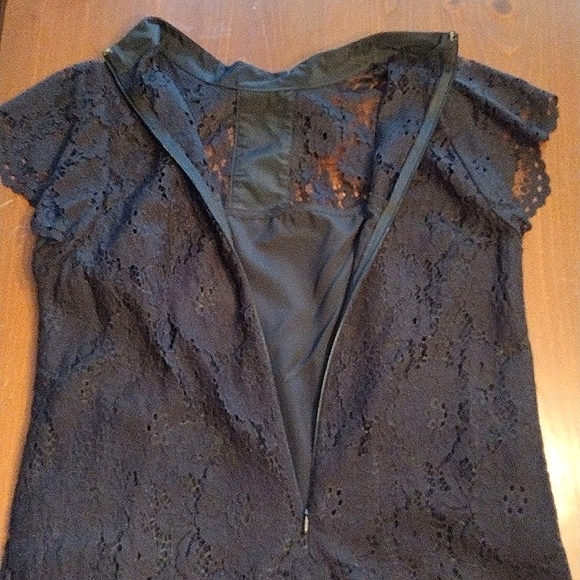 Nanette Lepore Lace with Bow Tie Mini Dress, Size 8, Black - Picture 7 of 10